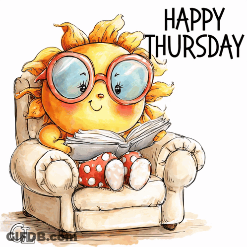 Sun Reading Book Happy Thursday GIF