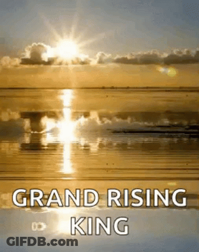 Sun Rising Over Ocean With Grand Rising King GIF