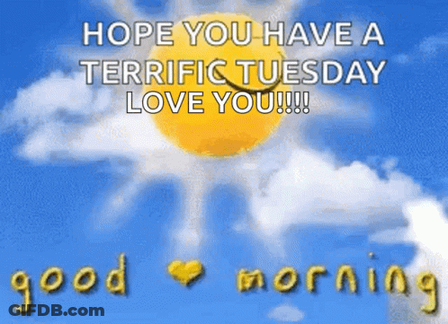 Sun Saying Terrific Tuesday Love You GIF