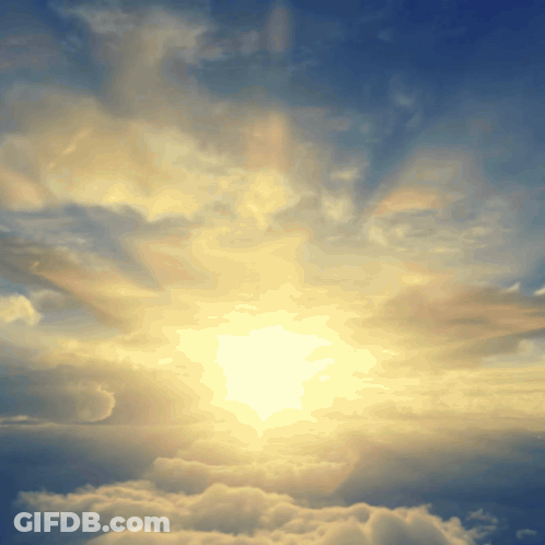 Sun Shines Through Clouds GIF
