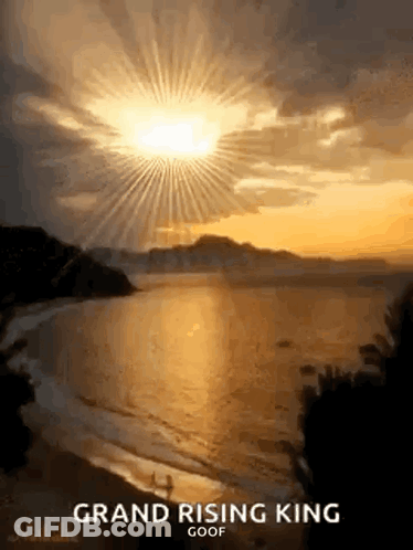 Sun Shining Brightly Over Water GIF