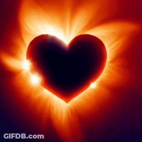 Sun Shining Through Heart Shaped Hole GIF