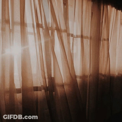 Sun Shining Through Sheer Curtains GIF