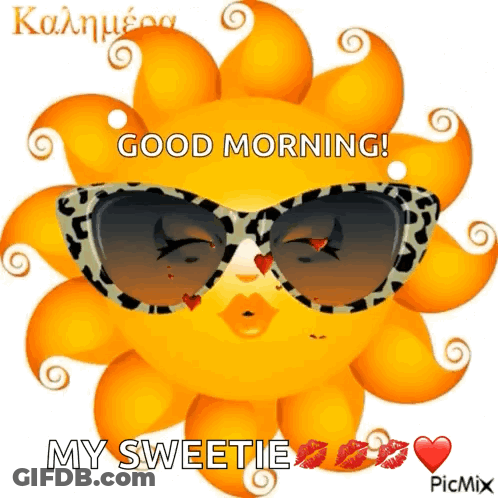 Sun Wearing Sunglasses Good Morning My Sweetie GIF