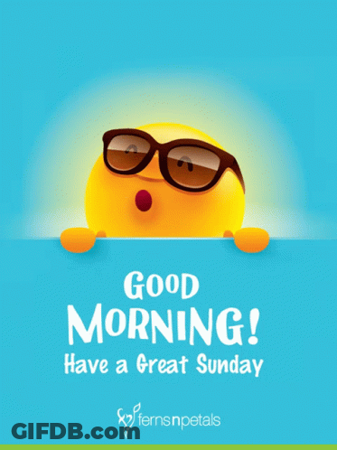 Sun Wearing Sunglasses Good Morning Sunday GIF