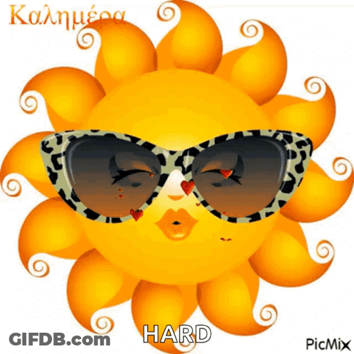 Sun Wearing Sunglasses Hard GIF