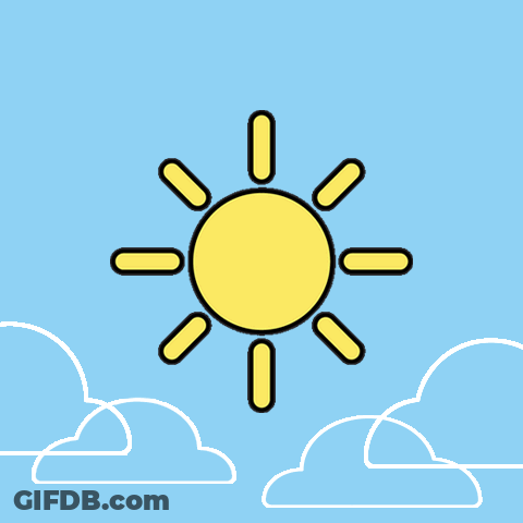 Sun With Clouds In Sky GIF