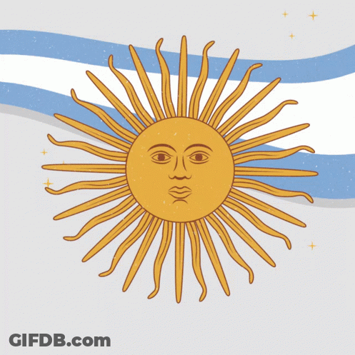 Sun With Face And Argentina GIF