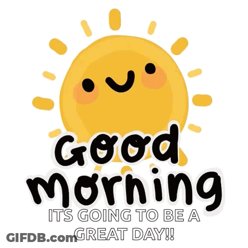 Sun With Face Saying Good Morning GIF