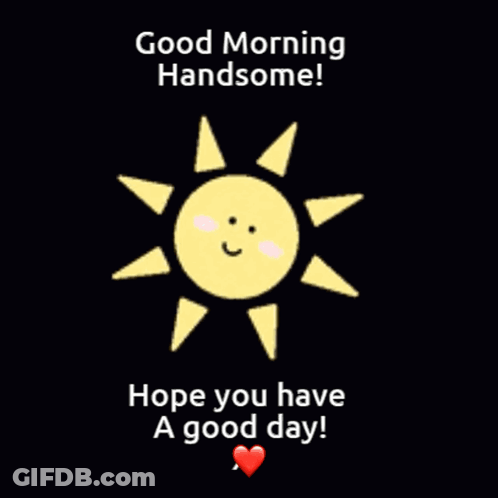Sun With Face Saying Good Morning GIF