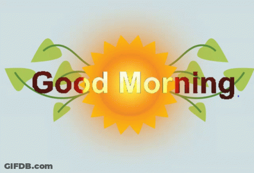 Sun With Good Morning Text GIF