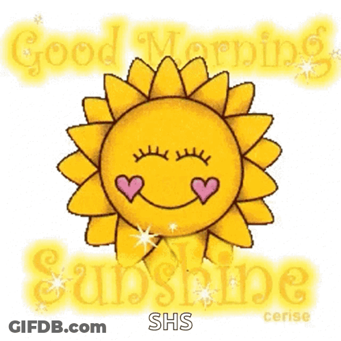 Sun With Hearts And Good Morning Sunshine GIF