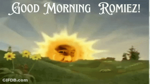 Sun With Man's Face Saying Good Morning GIF
