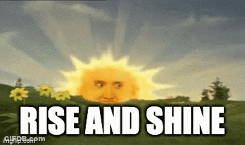 Sun With Rise And Shine GIF