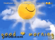 Sun With Smile Saying Good Morning GIF