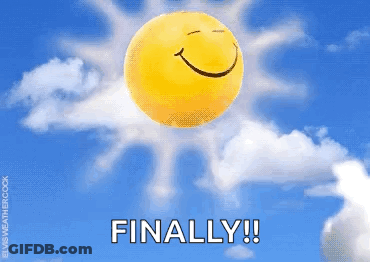 Sun With Smiley Face Finally GIF