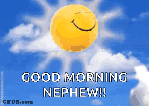 Sun With Smiley Face Good Morning Nephew GIF