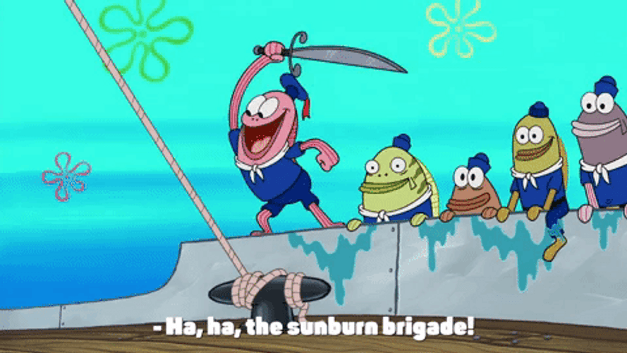 Sunburn Brigade Spongebob Squarepants GIF