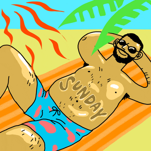 Sunburn Sunday Beach Chill Life GIF