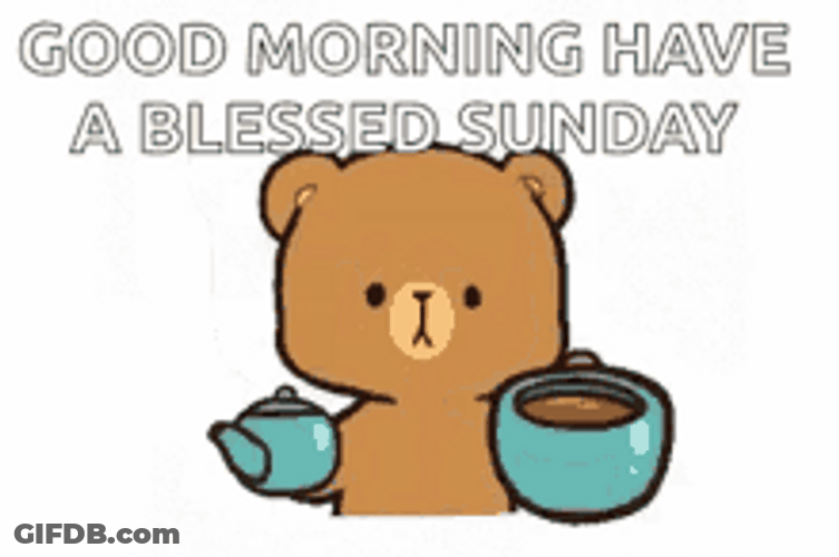 Sunday Blessings Good Morning Mocha Bear Coffee GIF