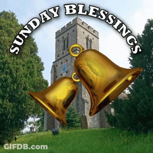 Sunday Blessings Poster With Clock Tower GIF