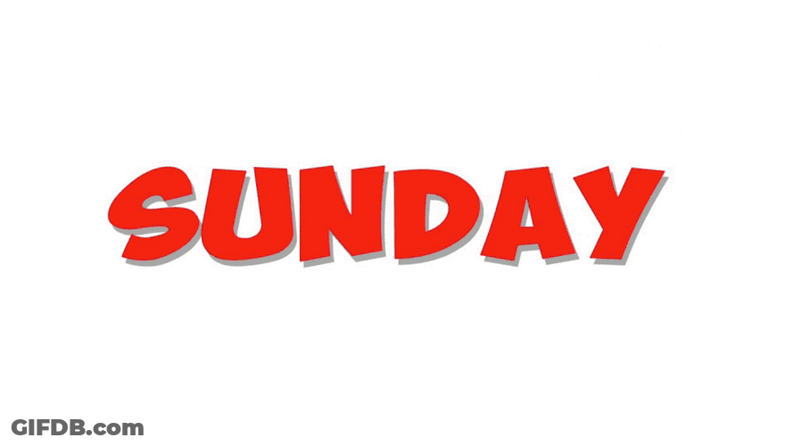 Sunday Confetti Falling Digital Design GIF