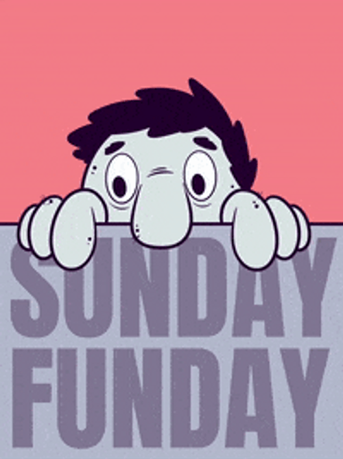 Sunday Fun Day Guy Peeking Animation GIF