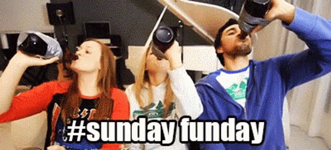 Sunday Funday Drinking Contest GIF
