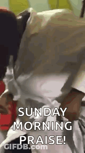 Sunday Morning Praise Man Holding Woman's Shirt GIF