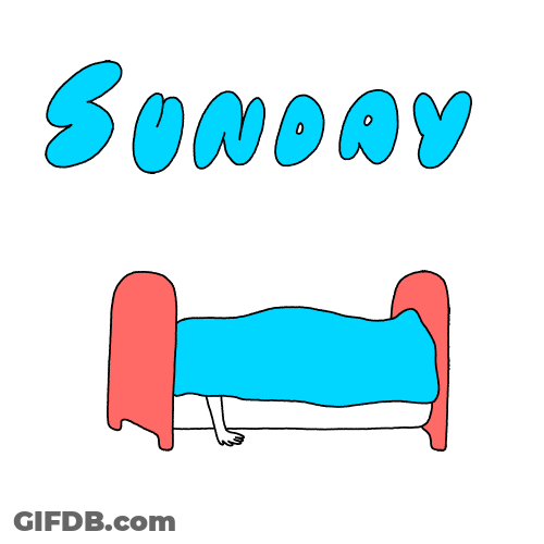 Sunday Staying In Bed Animation GIF