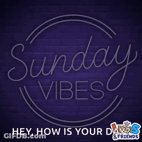 Sunday Vibes Neon Sign GIF