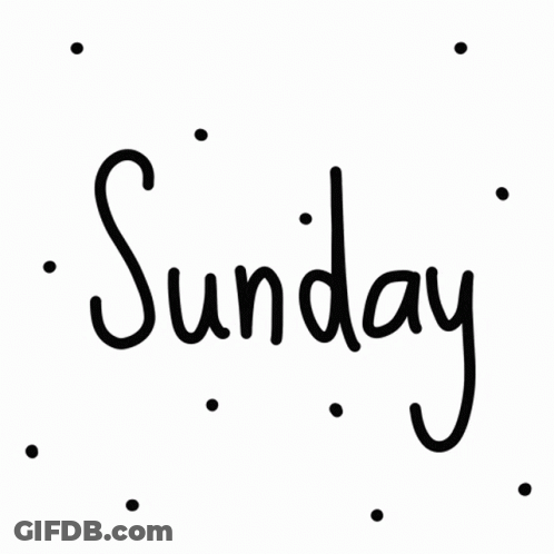 Sunday Written In Black With Dots GIF