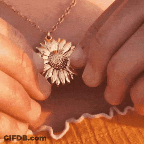 Sunflower Necklace You Are My Sunshine GIF