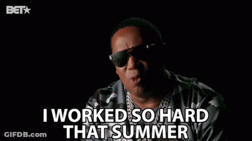 Sunglasses Chains Man Saying I Worked So Hard That Summer GIF