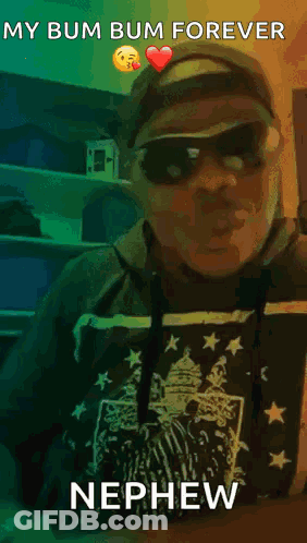 Sunglasses Headband Man Saying My Bum Bum Forever Nephew GIF