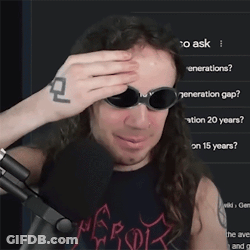 Sunglasses Man Hand To Forehead Maybe You're GIF