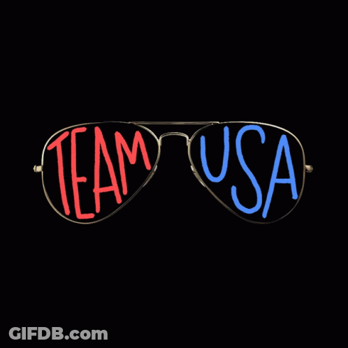 Sunglasses Saying Team USA GIF
