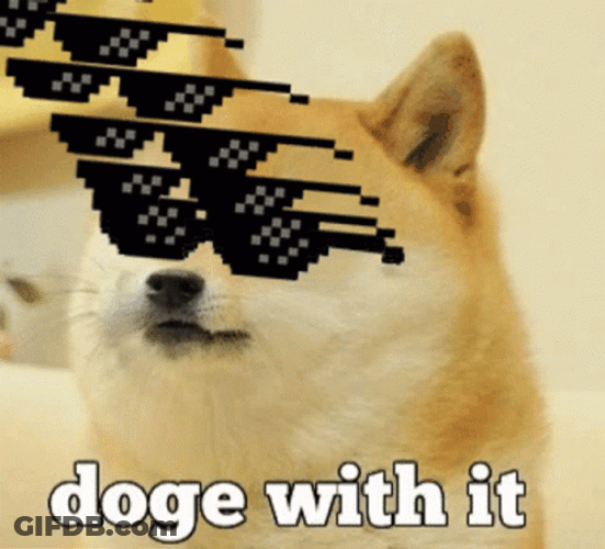 Sunglasses Swag Doge Meme GIF