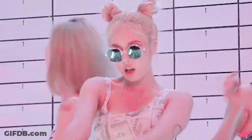 Sunglasses Woman In Money Dress Holding Gun With Two Others GIF