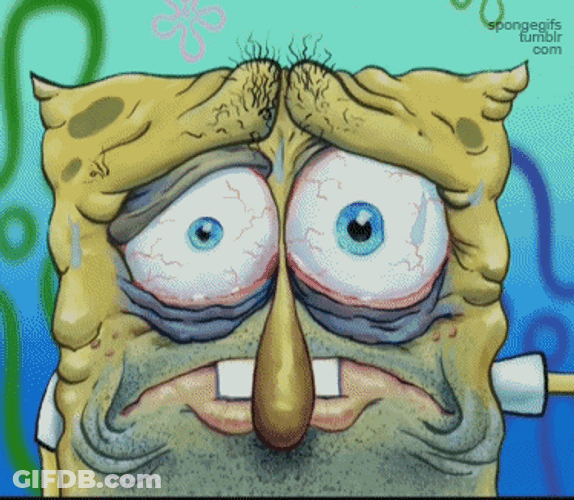 Sunken Spongebob Thristy For Water GIF