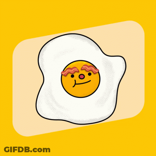 Sunny Side Up Bacon Eyebrow Raise GIF