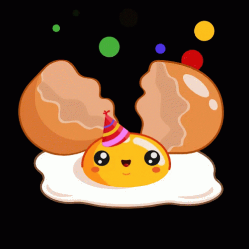 Sunny Side Up Egg Confetti GIF