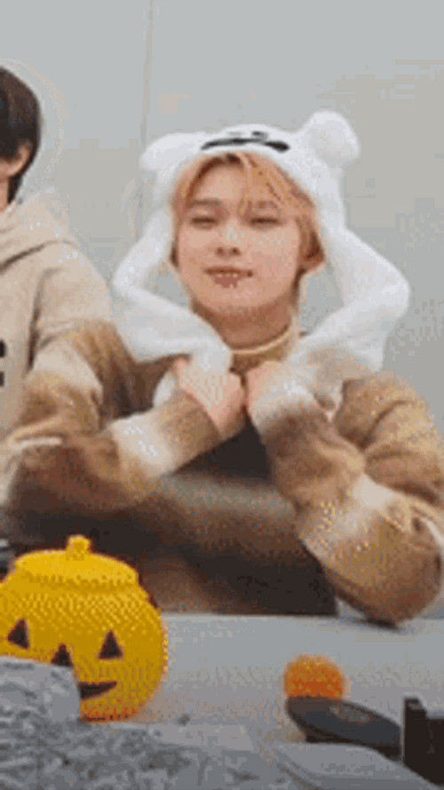 Sunoo Enhypen Ghost Hat GIF