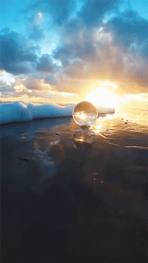 Sunrise Breaking Waves GIF
