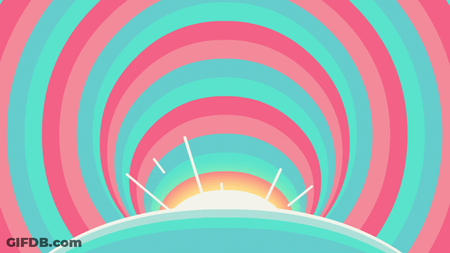 Sunrise Colorful Optical Illusion GIF