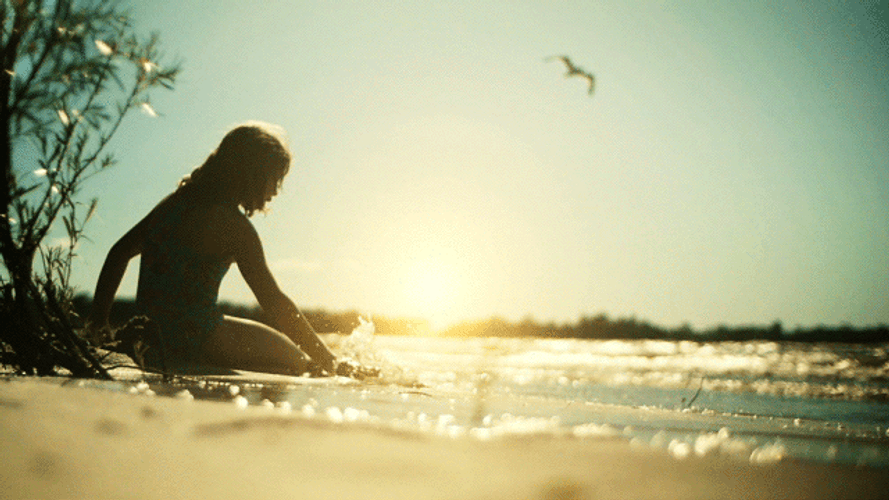 Sunrise Girl On Beach GIF