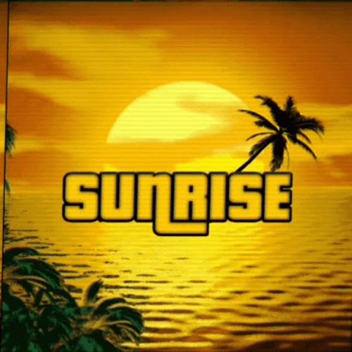 Sunrise Golden Glitch GIF