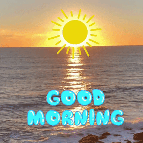 Sunrise Good Morning Shadow Text GIF