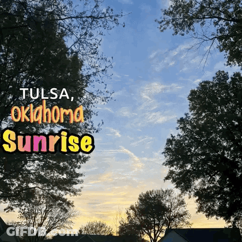 Sunrise In Tulsa Oklahoma With Trees GIF