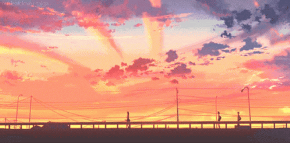 Sunset Anime Pretty GIF